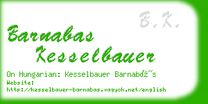 barnabas kesselbauer business card